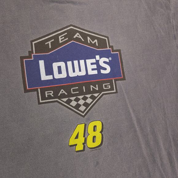 NASCAR Lowes Team Racing 48 Graphic Short Sleeve Racing T Shirt Mens Size L Gray - Picture 4 of 10